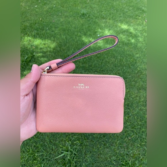 Coach Bags Coach Corner Zip Wristlet Gold Taffy Leather Poshmark